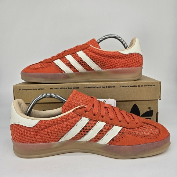 adidas gazelle silver green womens Adidas Gazelle Better Scarlet / Chalk White / Gold Metallic Sale – Locality  Store main image 0